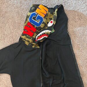 A Bathing Ape (BAPE) Shark Full Zip Hoodie – Camo WGM Hood